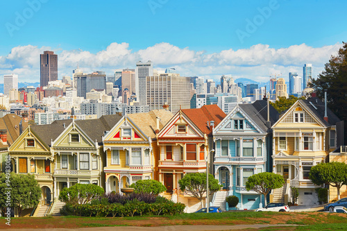 Schilderij op canvas Painted Ladies, San Francisco, California, USA