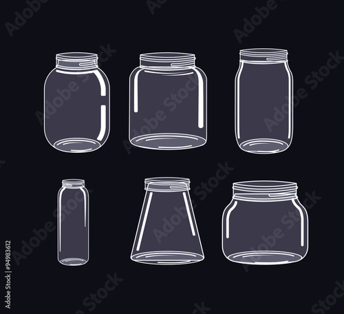 Jar mason fashion glass