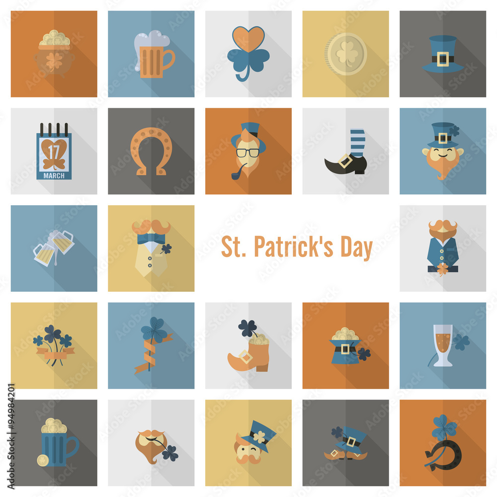 Saint Patricks Day Icon Set Saint Patricks Day Icon Set