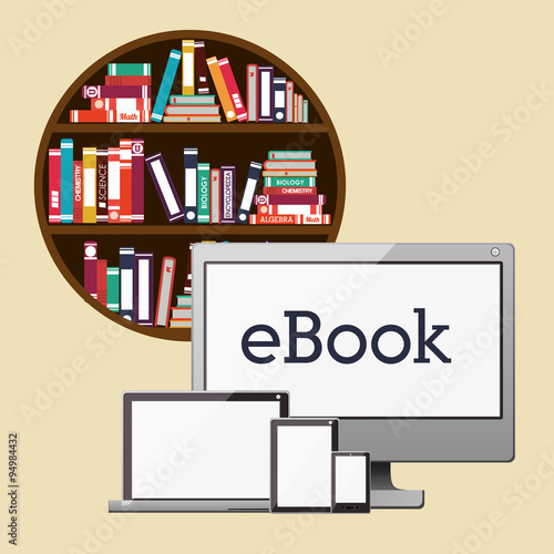 online bookstore , vector illustration