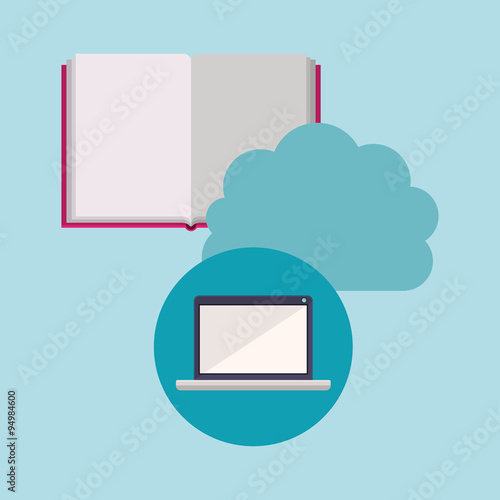 online bookstore , vector illustration
