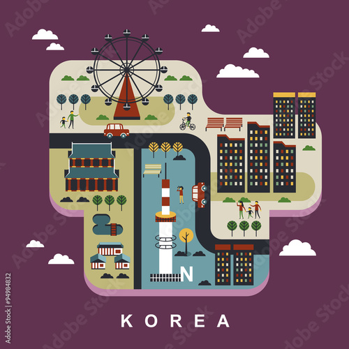 South Korea travel concept
