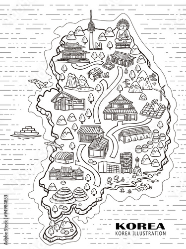 Korea travel concept map
