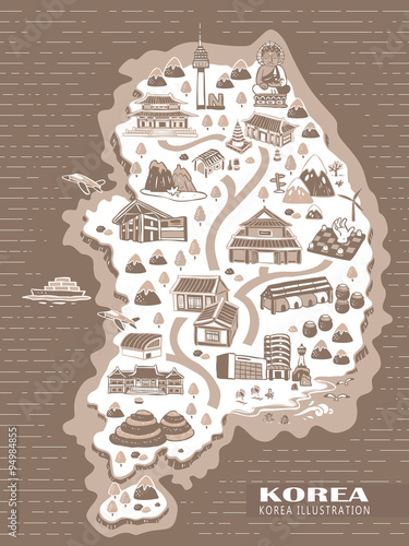 Korea travel concept map