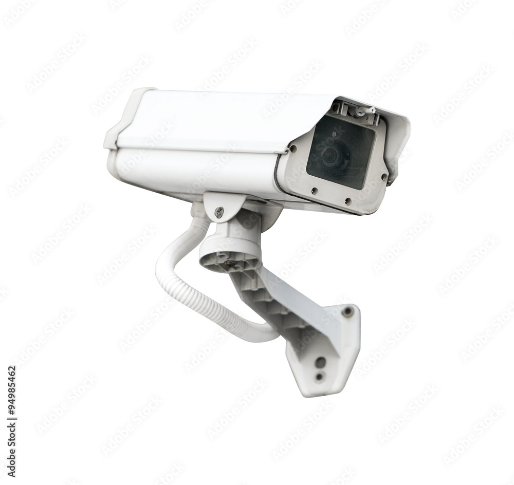 CCTV camera security isolated white background. CCTV camera security isolated white background.