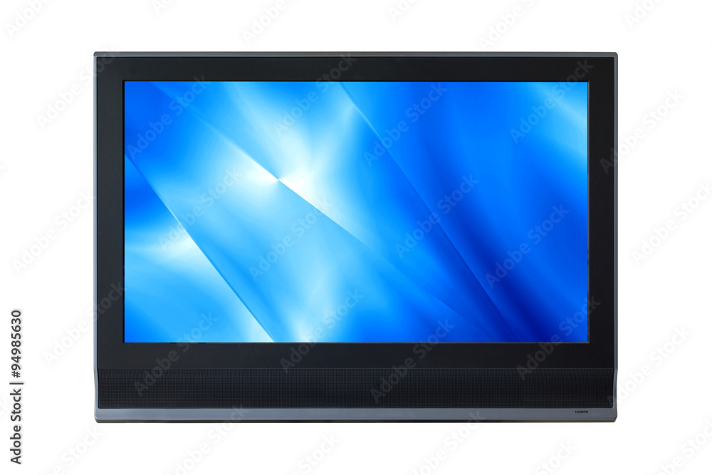 LCD Television monitor isolated on white background. LCD Television monitor isolated on white background.