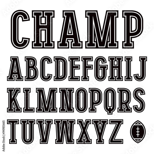 Serif font in college style