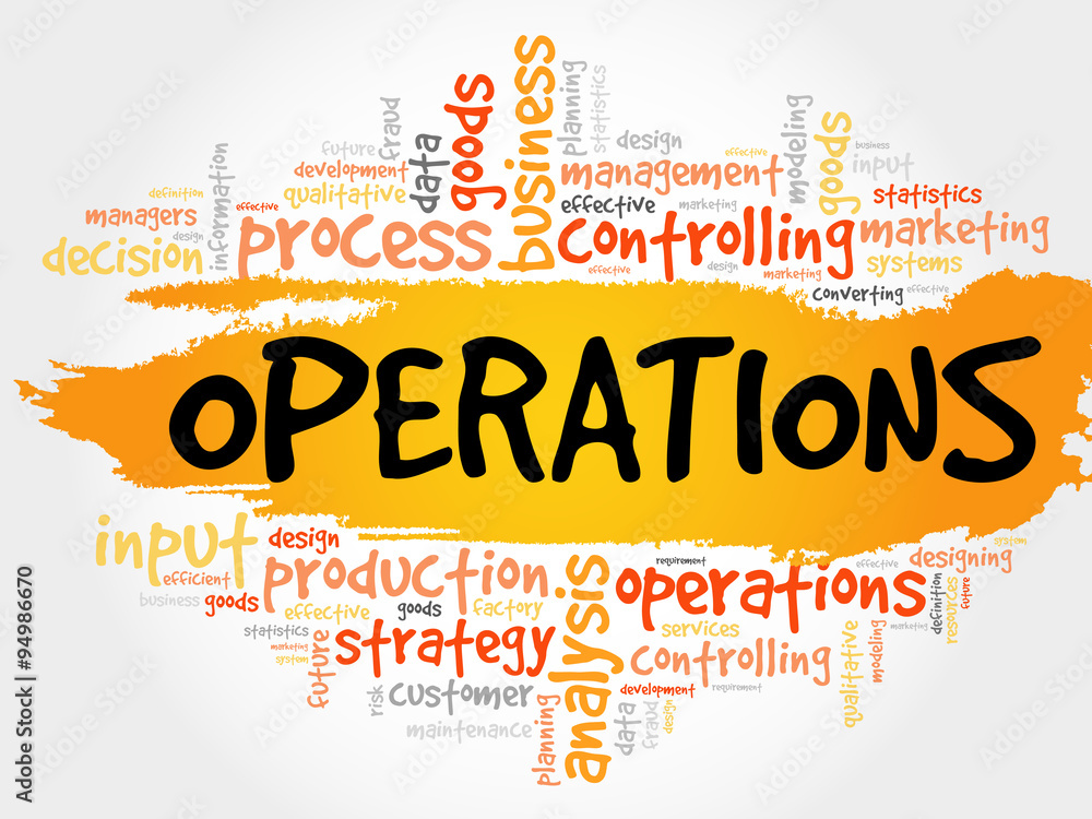 Obraz premium Operations word cloud, business concept