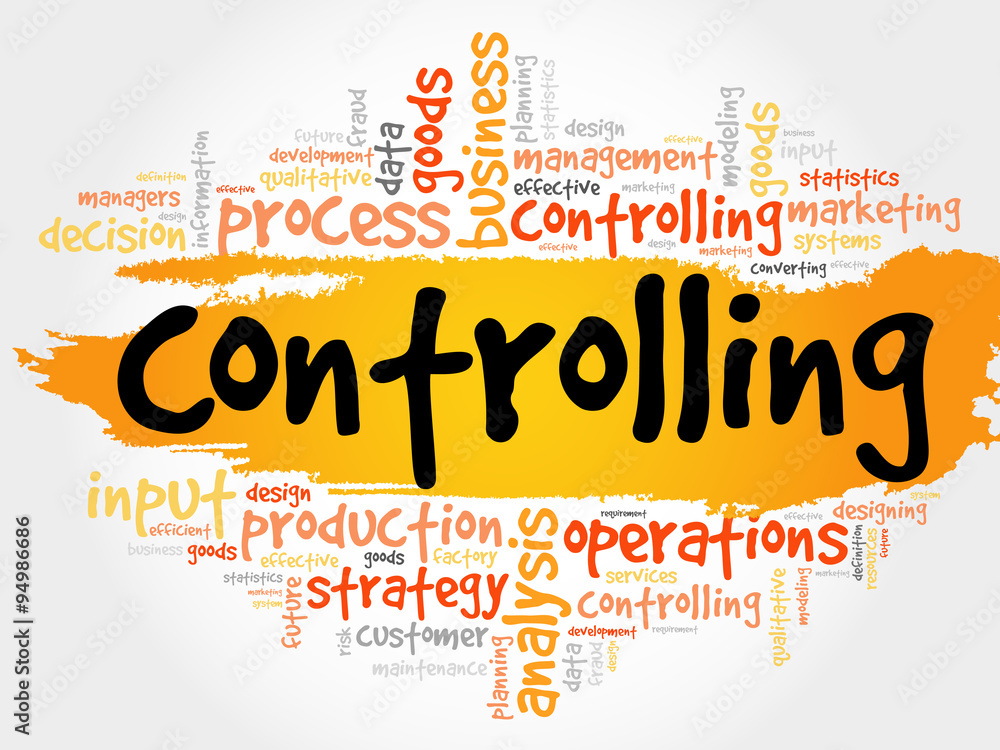 Obraz premium Controlling word cloud, business concept