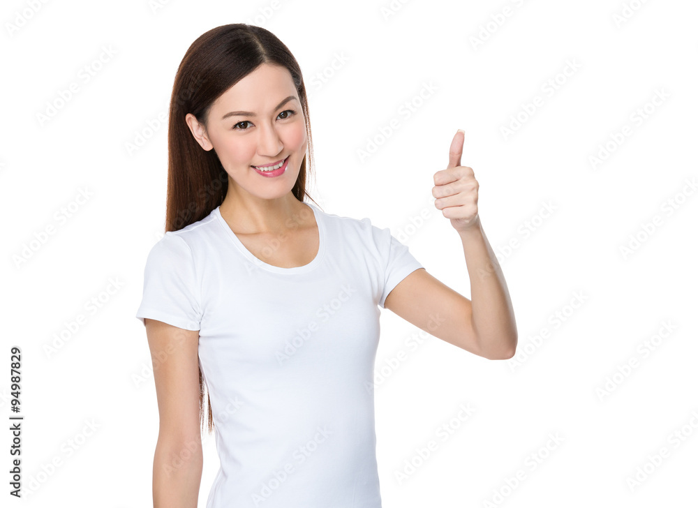 Asian Woman with thumb up gesture Asian Woman with thumb up gesture
