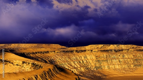 Volcanic landscape panorama