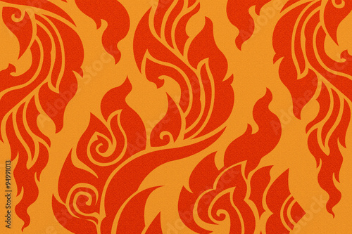 Red thai art abstract background