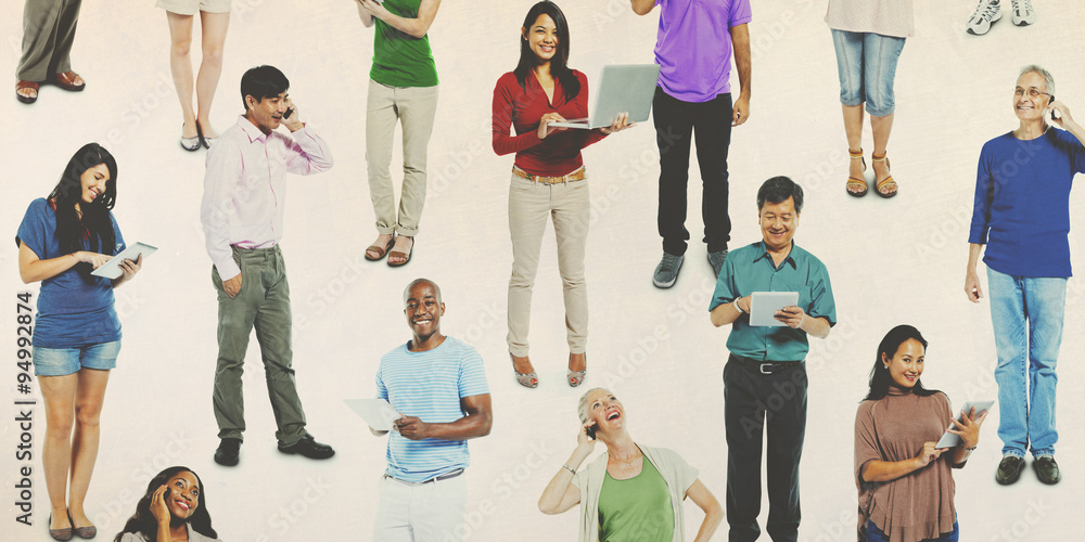 Fototapeta premium Communication Group of People Connection Technology Concept