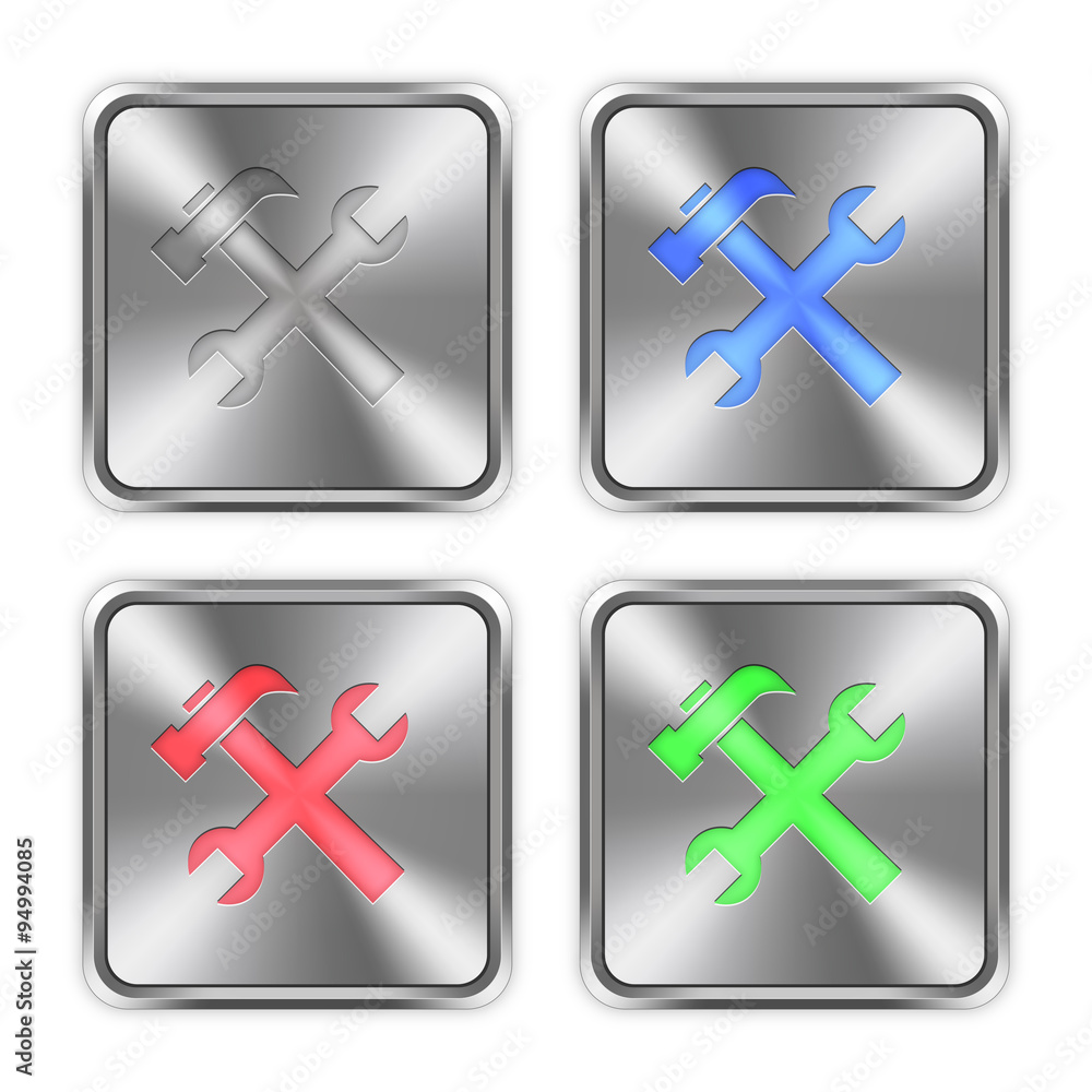 Obraz premium Color tools steel buttons