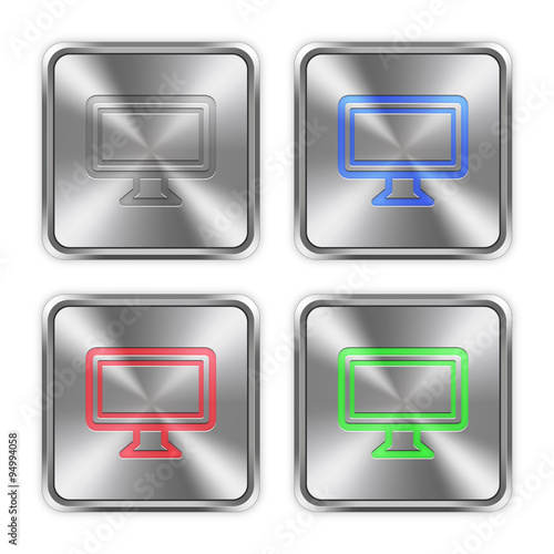 Color monitor steel buttons