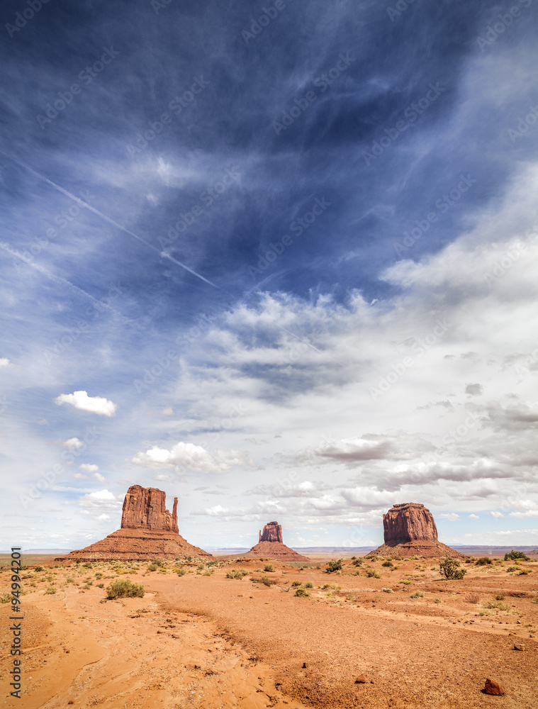 Beautiful cloudscape over Monument Valley, USA. Beautiful cloudscape over Monument Valley, USA.