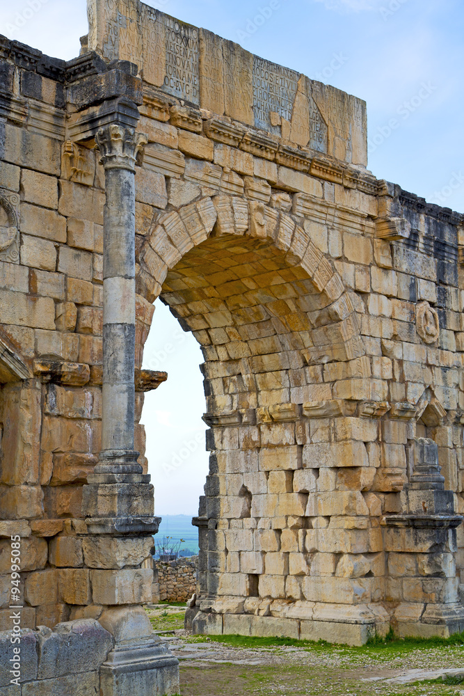 volubilis in morocco africa the old  and site