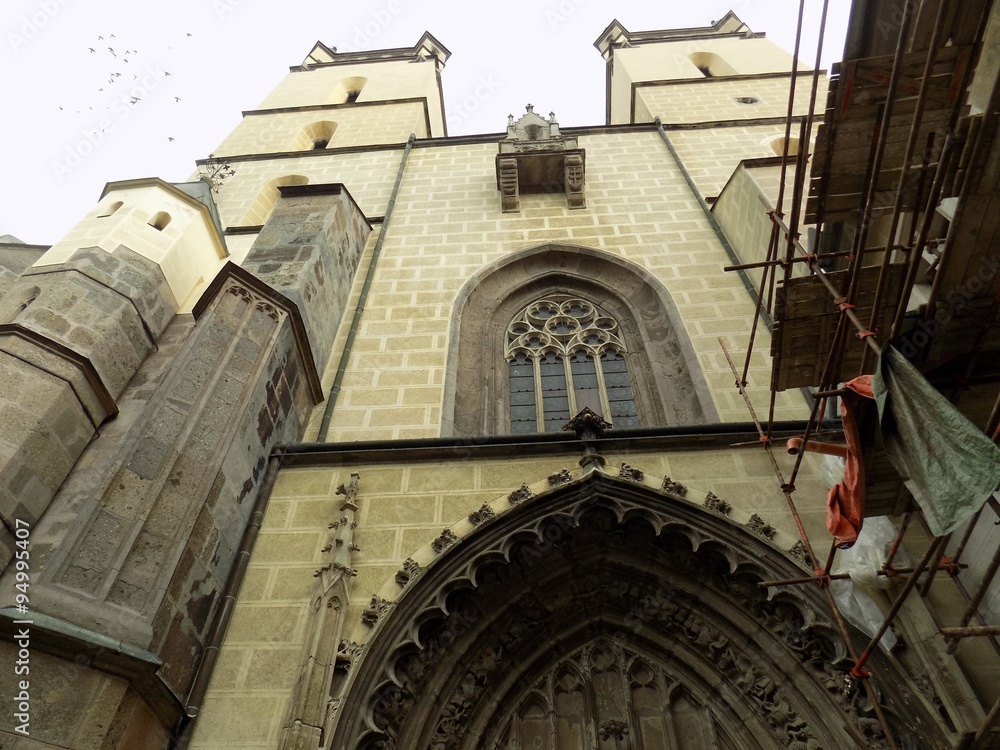 High church and scaffold