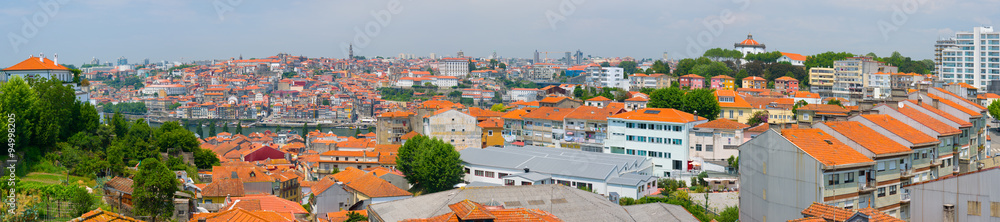 Panorama of Porto in summer