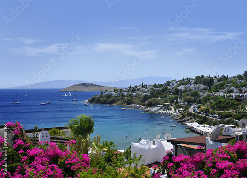 Views from famous tourism city Bodrum Turkey