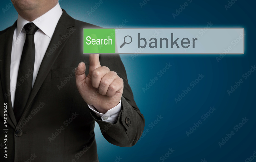 banker browser is operated by businessman concept banker browser is operated by businessman concept