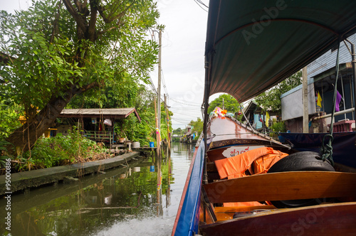 Photography Floating market in bangkok.