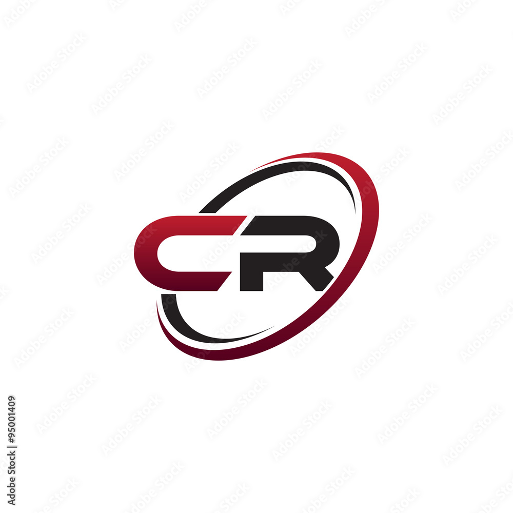 Modern Initial Logo Circle CR Modern Initial Logo Circle CR