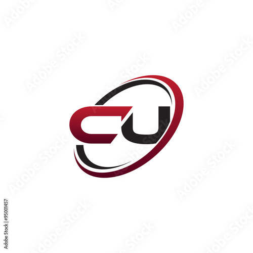 Modern Initial Logo Circle CU