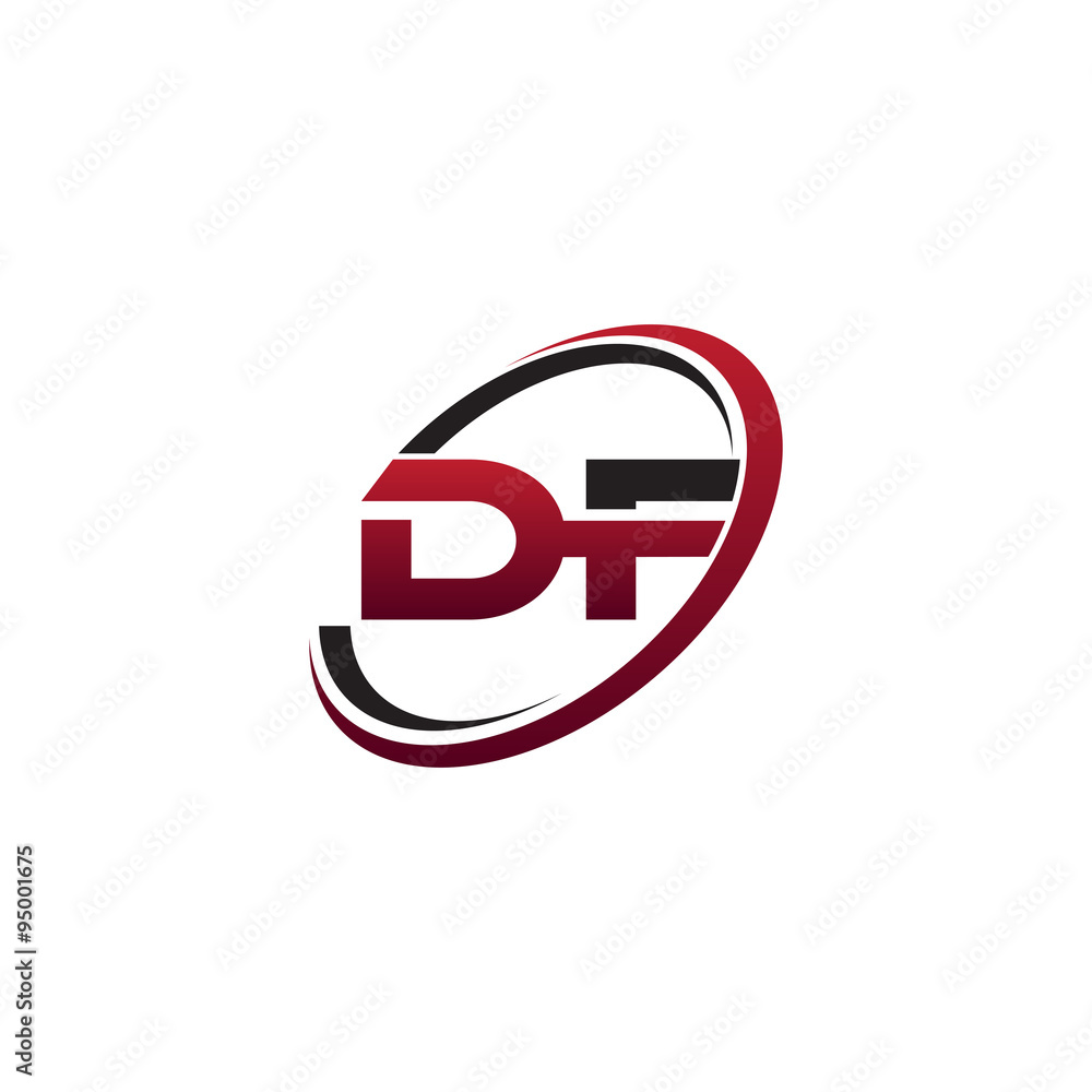 Modern Initial Logo Circle DF Modern Initial Logo Circle DF