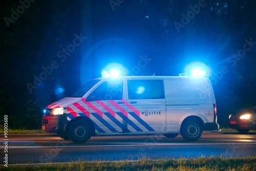 Foto Dutch police car lights