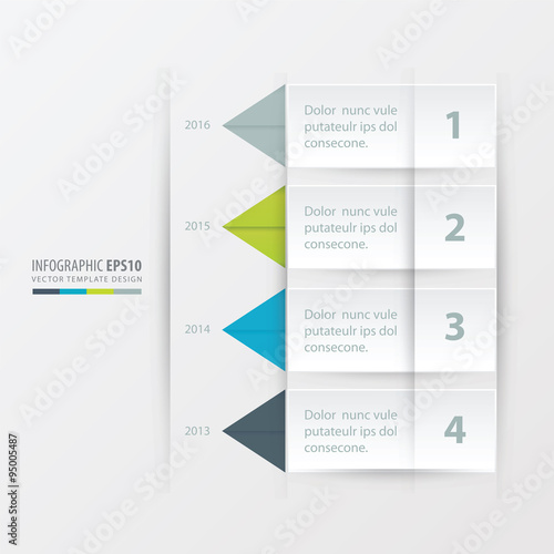 timeline report template Green, blue, gray color