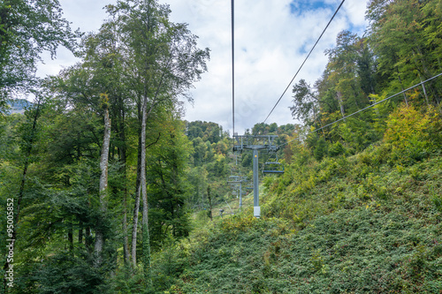 The cable car to the ski resort Rosa Khutor.