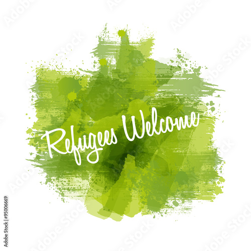 Refugees Welcome | Abstract Watercolour Painting