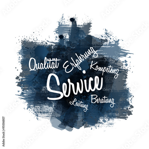Service Qualität Erfahrung Kompetenz Leistung Beratung | Abstract Watercolour Painting