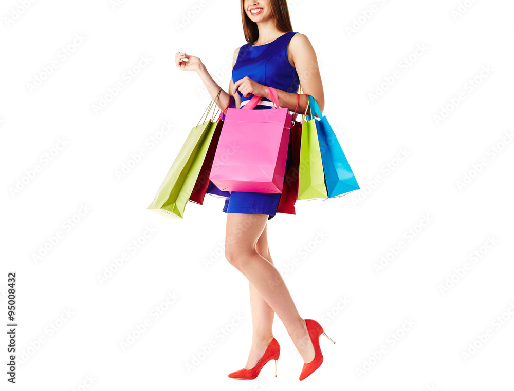 Shopper with gifts