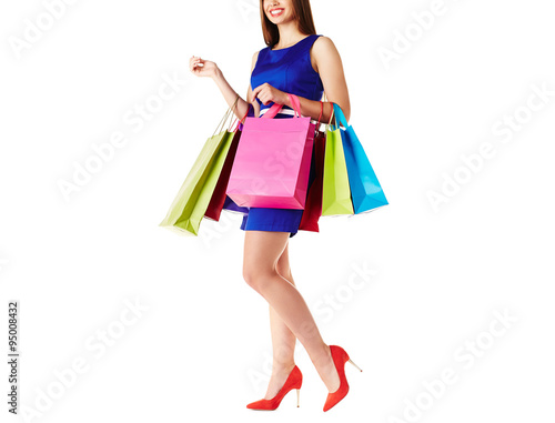 Shopper with gifts