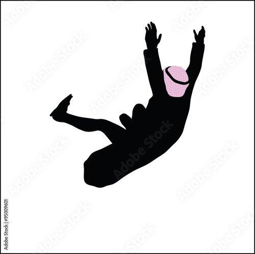middle east style dressed man falling