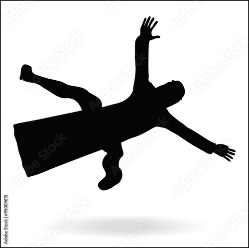middle east style dressed man falling