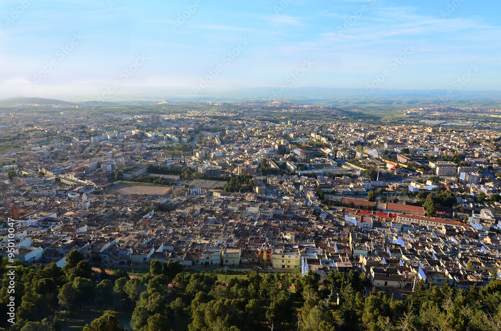 Panorama miasta Tlemcen w Algierii