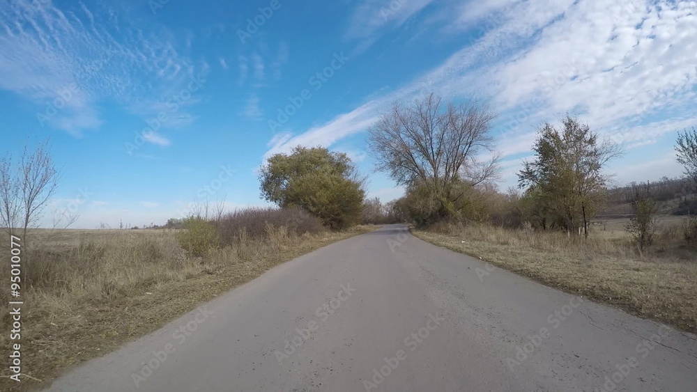 Pov shot. Bad road conditions, broken asphalt. Driving a car on a road. Pov shot. Bad road conditions, broken asphalt. Driving a car on a road.