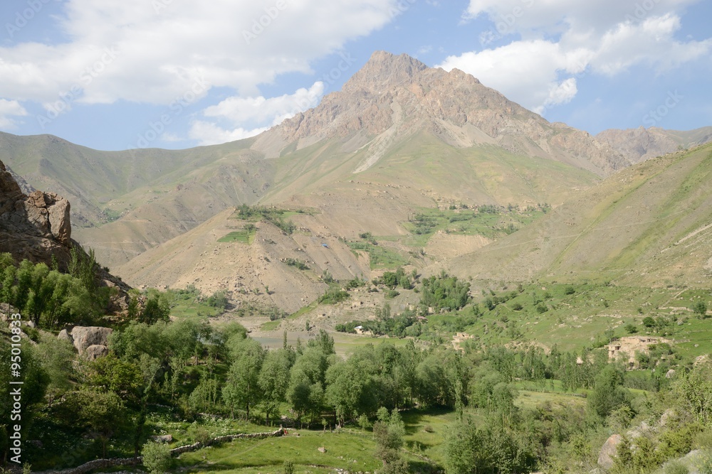 Fan Mountains hilly landscape, Tajikistan.