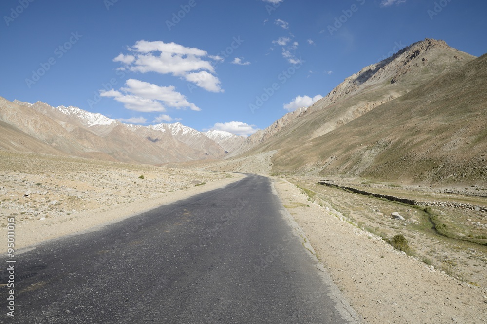 Tajikistan Pamir Highway in late summer. Tajikistan Pamir Highway in late summer.