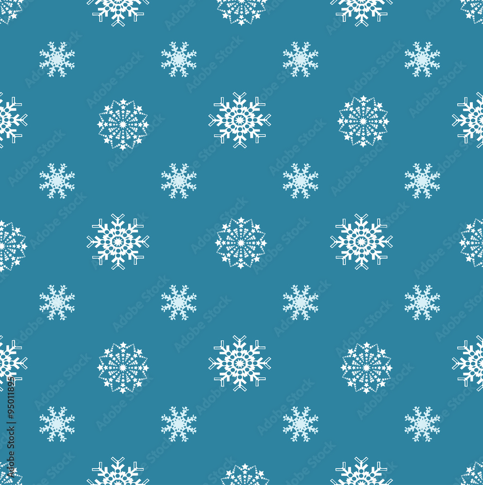 Abstract blue seamless snowflake pattern eps 10 Abstract blue seamless snowflake pattern eps 10