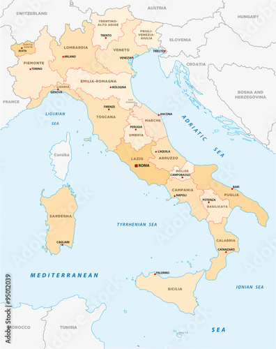 italy administrative map