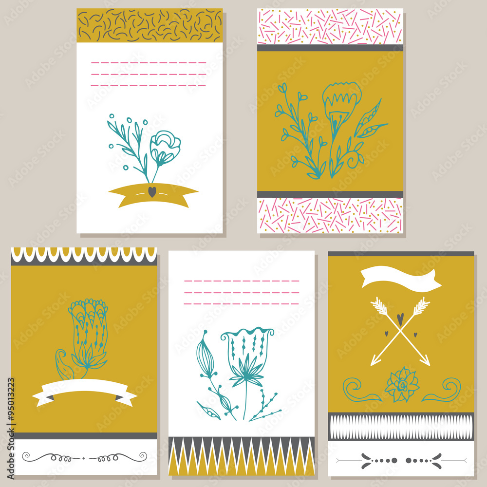 Set of Invitation Cards.