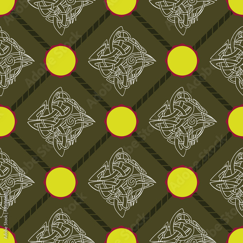 Seamless background with Celtic art and ethnic ornaments for your design