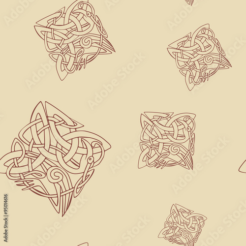 Seamless background with Celtic art and ethnic ornaments for your design