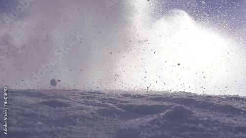 SLOW MOTION: Snow avalanche photo