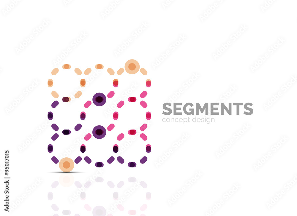 Vector outline minimal abstract geometric logo Vector outline minimal abstract geometric logo