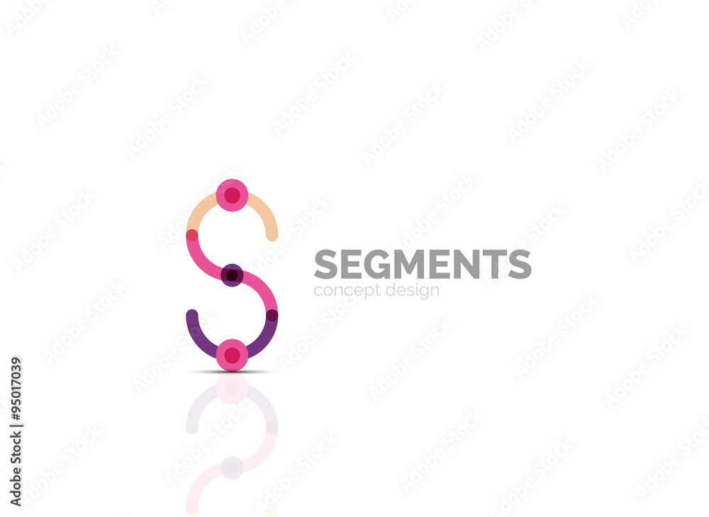 Vector outline minimal abstract geometric logo Vector outline minimal abstract geometric logo